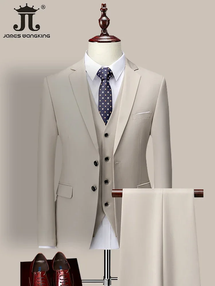 Business Mens Suit Three-piece  Wedding ( Jacket + Vest+Pants )